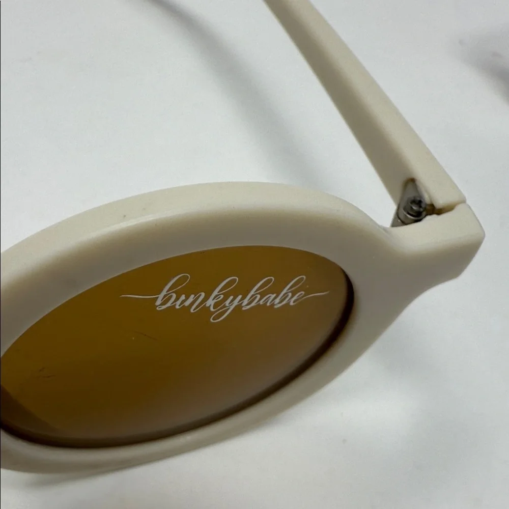 Binky Babe Kids Round Sunglasses Set in Cream and Brown (2 different glasses)